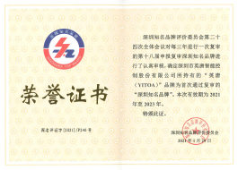 76net必赢官网知名品牌荣誉证书2021-2023